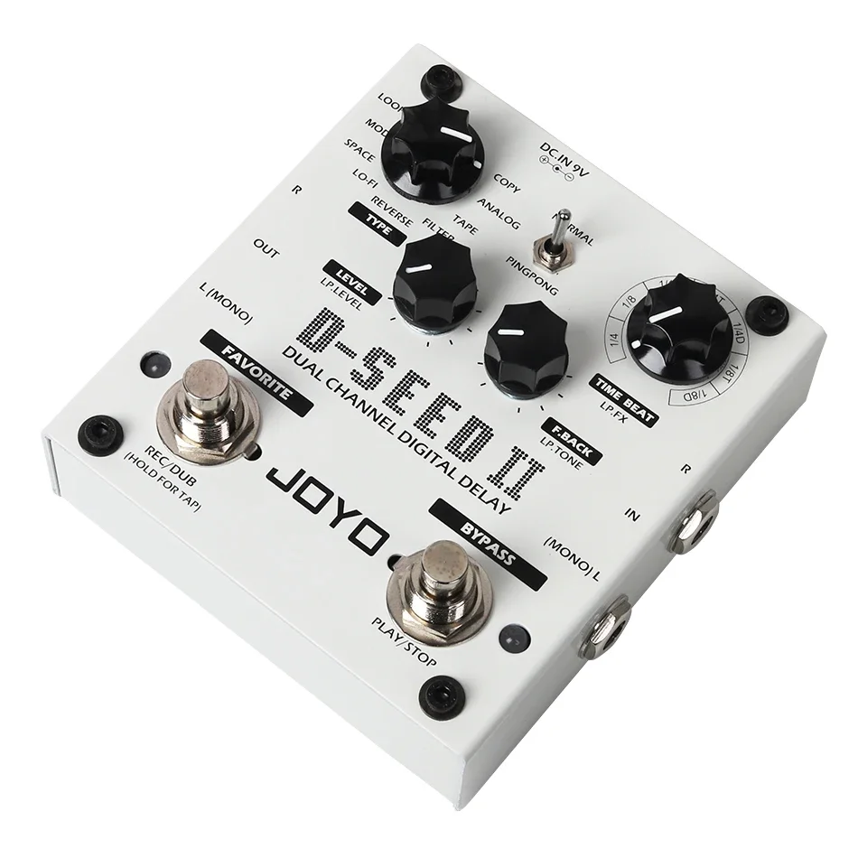 JOYO D-SEED II Stereo PingPong Effect Guitar Pedal Delay Looper Function Tape Recording Simulation Copy Analog Reverse Effects