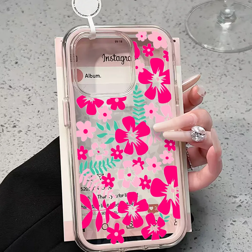 Bright Flowers Simple Phone Case For Samsung Galaxy S26 Ultra S25 S24 edge s22 s23 Plus FE A57 A54 A55 A16 A35 A36 A37 5G Cover