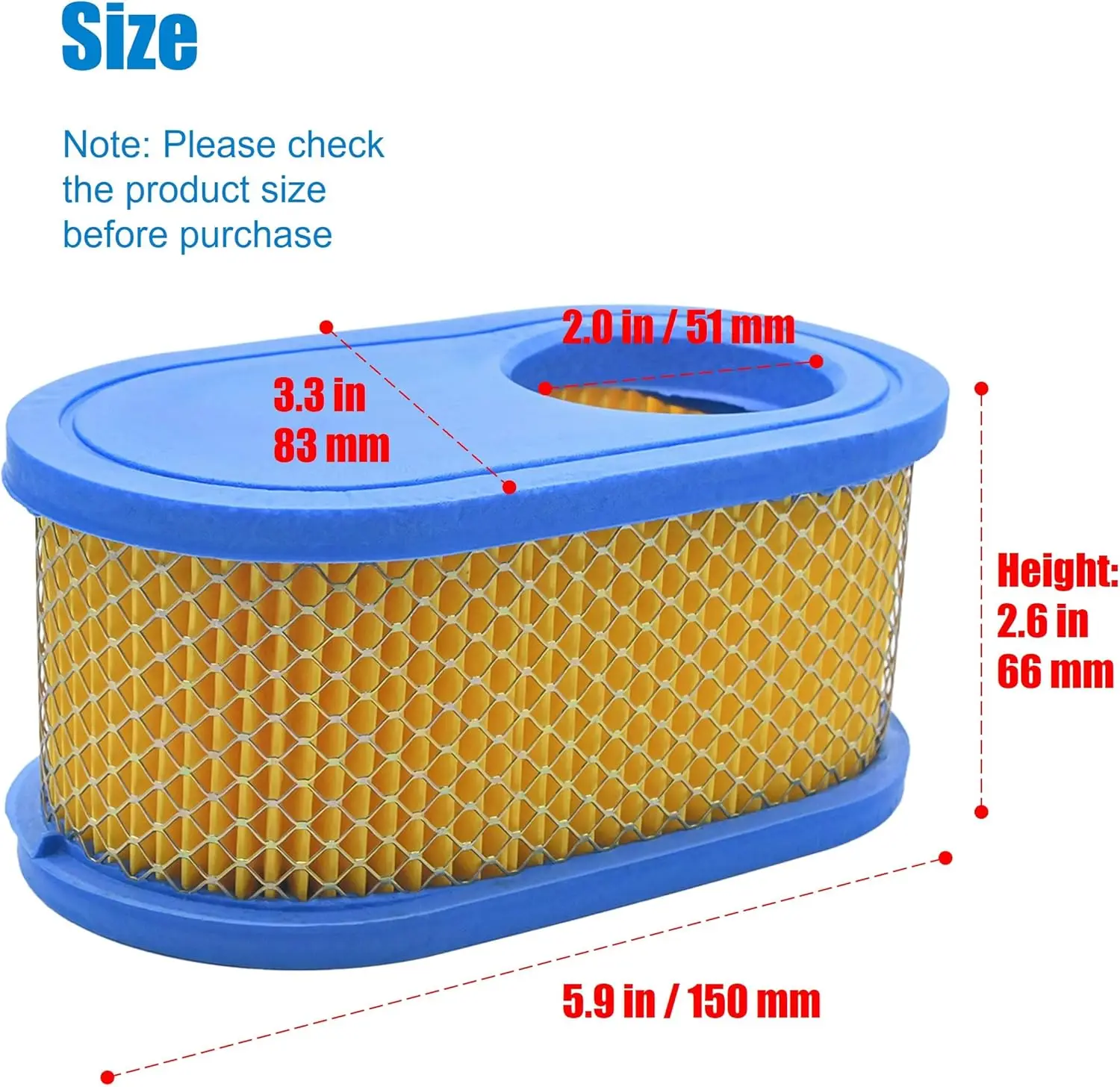 951-12260 Air Filter Replacement for MTD 937-05065, Replacement for Craftsman Powermore T1000 T1200 R1000 LT1500 LT4200 Lawn Mow 3