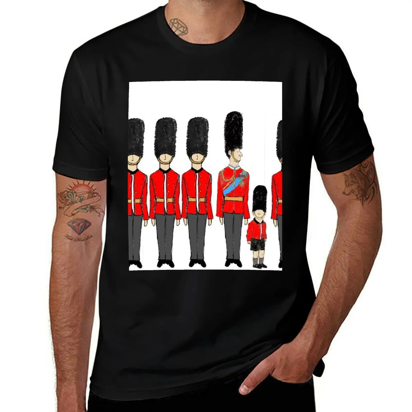 

Trooping the Colour' T-Shirt black cotton t-shirt plain for man package t shirts for man cotton soft