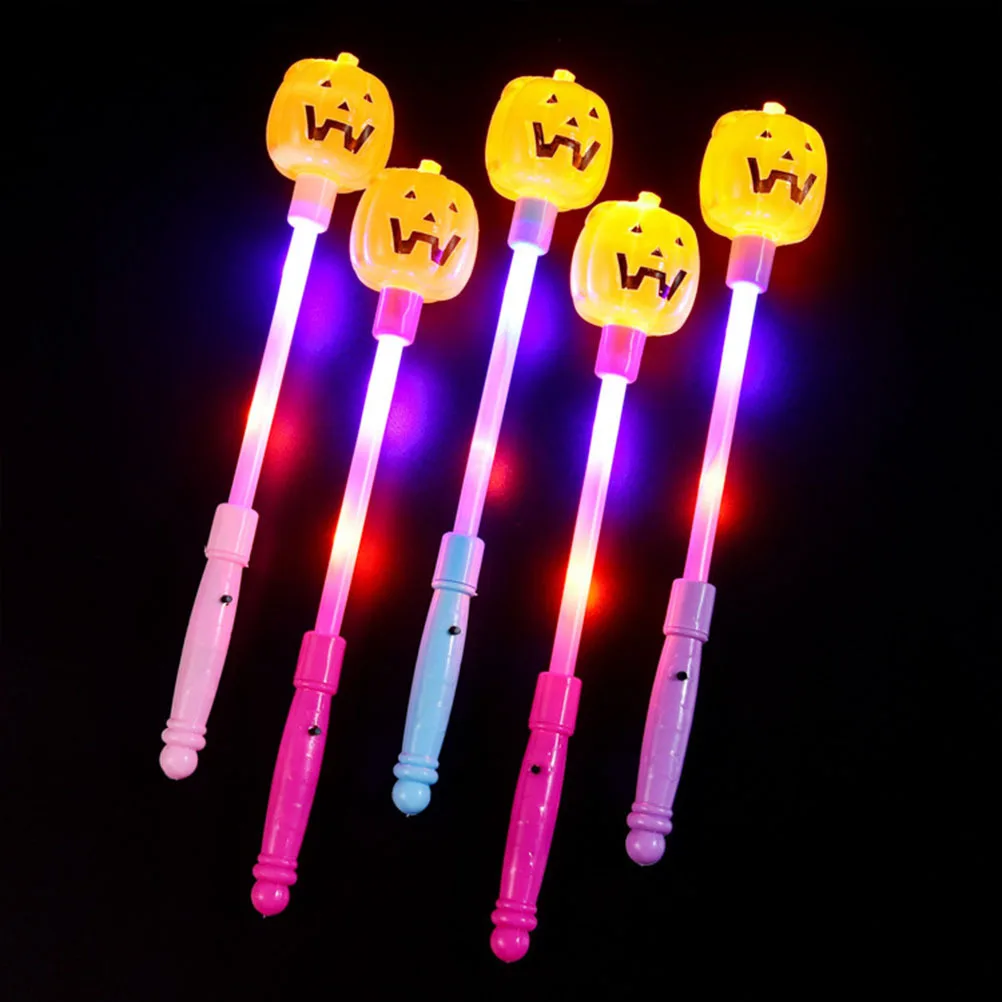 

10Pcs Halloween Skull Pumpkin Glowing Shaking Stick LED Light Festival Props Party Cosplay Accessories Decoration