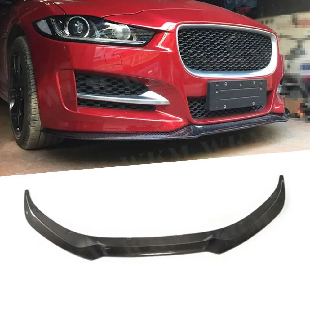 Carbon Fiber Front Lip Spoiler for Jaguar XE Sedan 4 Door 2015 2016 2017 Head Chin Shovel Bumper Guard Car Styling