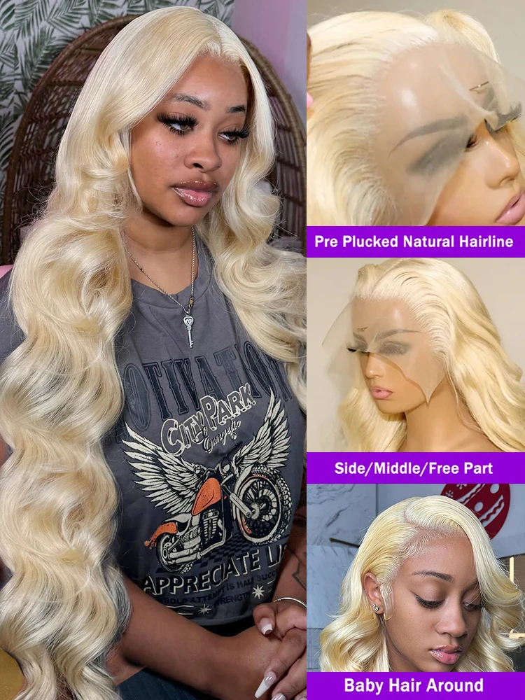 613 Body Wave Hd Lace Frontal Wig 13x6 13x4 Blonde Transparent Lace Front Human Hair Wigs 30 34 Inch Honey Blond Lace Front Wig