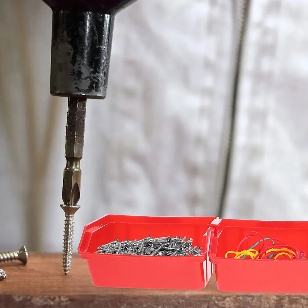 

4Pcs ABS Plastic Stackable Parts Organizer Storage Bins Multi-Functional Tool Organizer Boxes for Warehouse Home