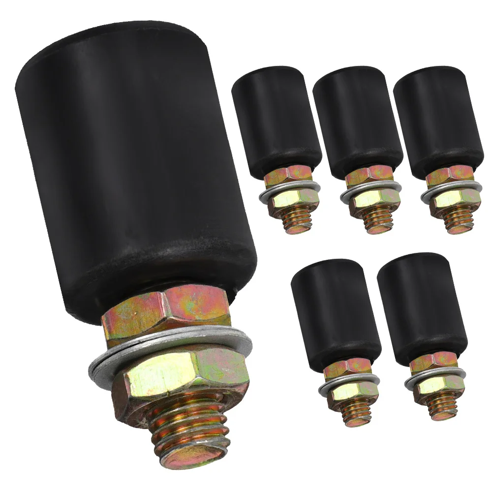 

6Pcs Heavy Duty Nylon Sliding Gate Rollers Strong Load Capacity Smooth Movement DIY Sliding Door Rollers Wardrobe Door Roller