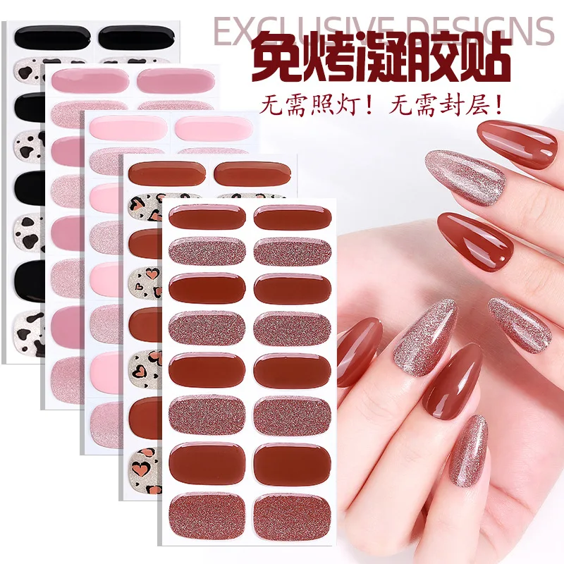 16 Tipps voller Katzenauge Nagelaufkleber funkelndes Leopardenmuster Nagellack Aufkleber langlebig selbstklebend DIY Maniküre Dekor