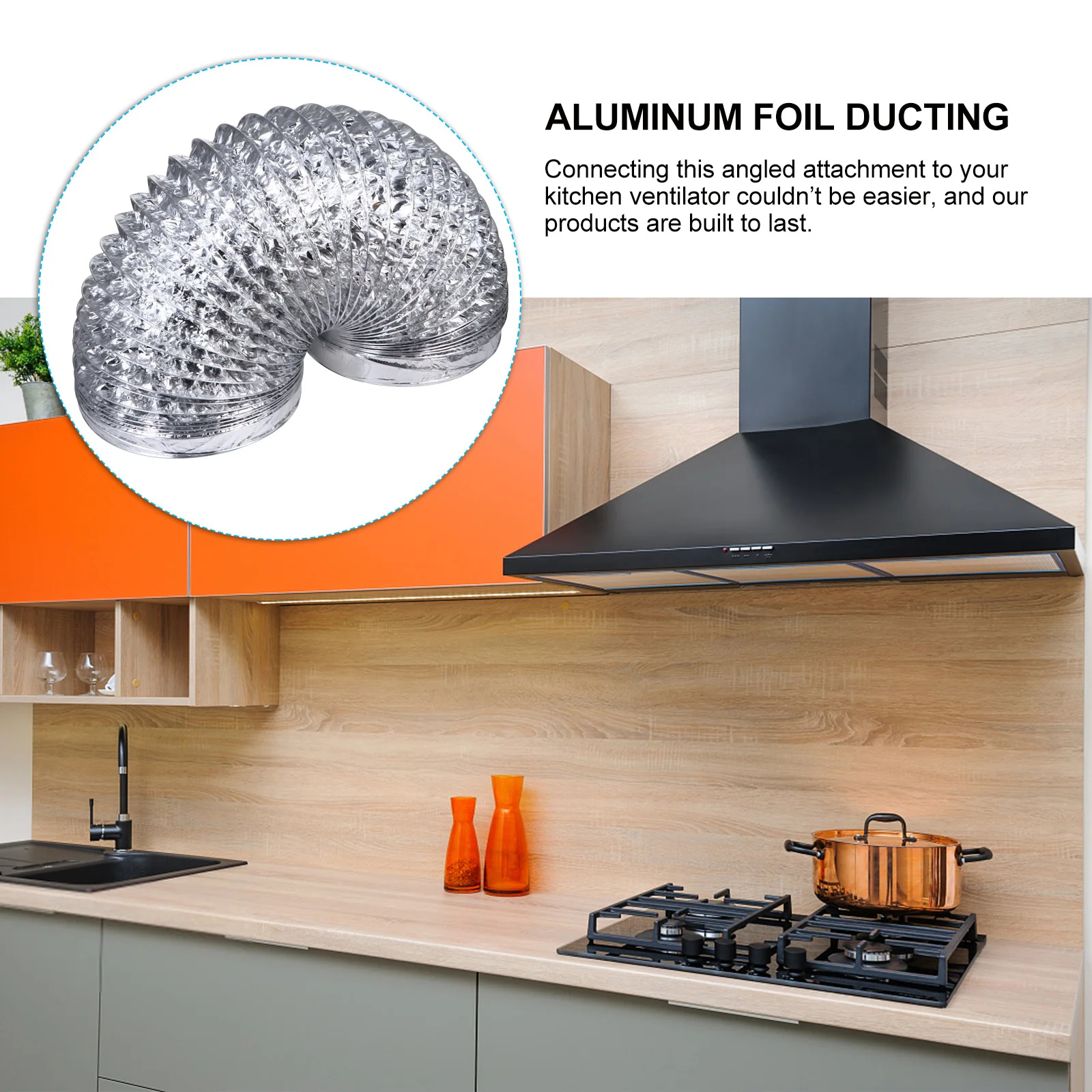 

Hose Kitchen Accessories Flexible Air Duct Double-layer Telescopic Silver Vent Dryer