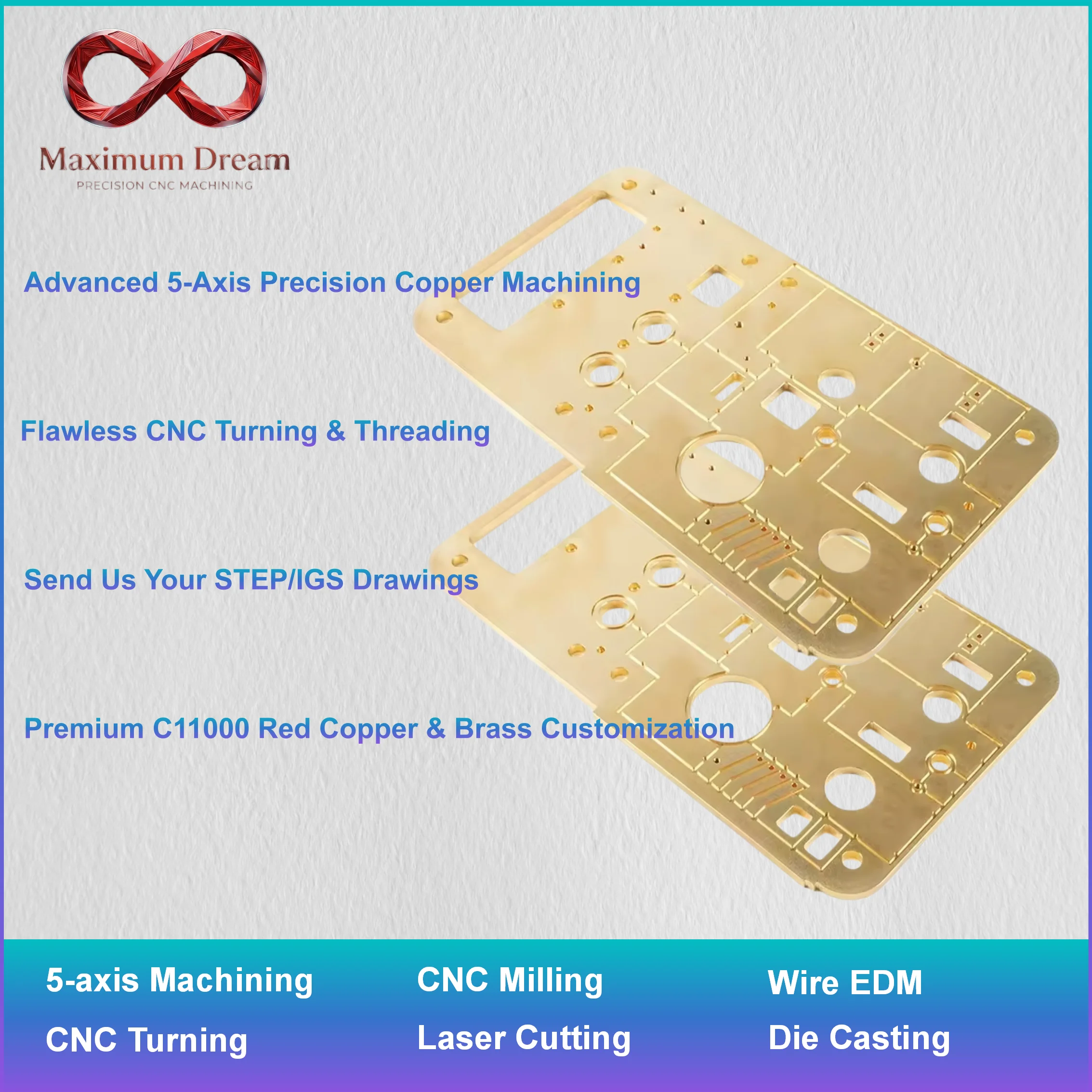 Brass Weight Plate - Componenti in Ottone Lavorati a CNC