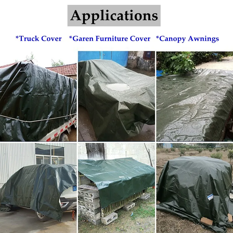 160~180GSM Outdoor Rainproof PE Tarpaulin Camping Tent Mat Pergola Canopy Awnings Garden Furniture Waterproof Tarp Cover