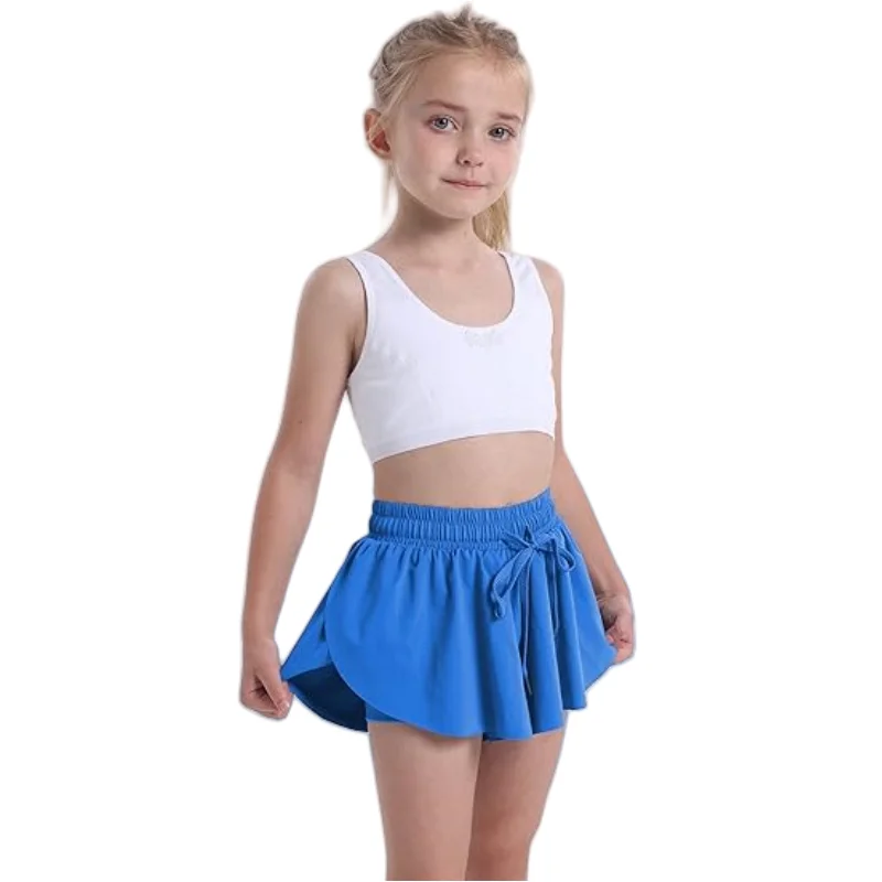 Flowy Shorts for Teen Girls Women Athletic Gym Running Biker Tennis Shorts Skort Preppy Youth Spandex Lounge Yoga Summer Skirts