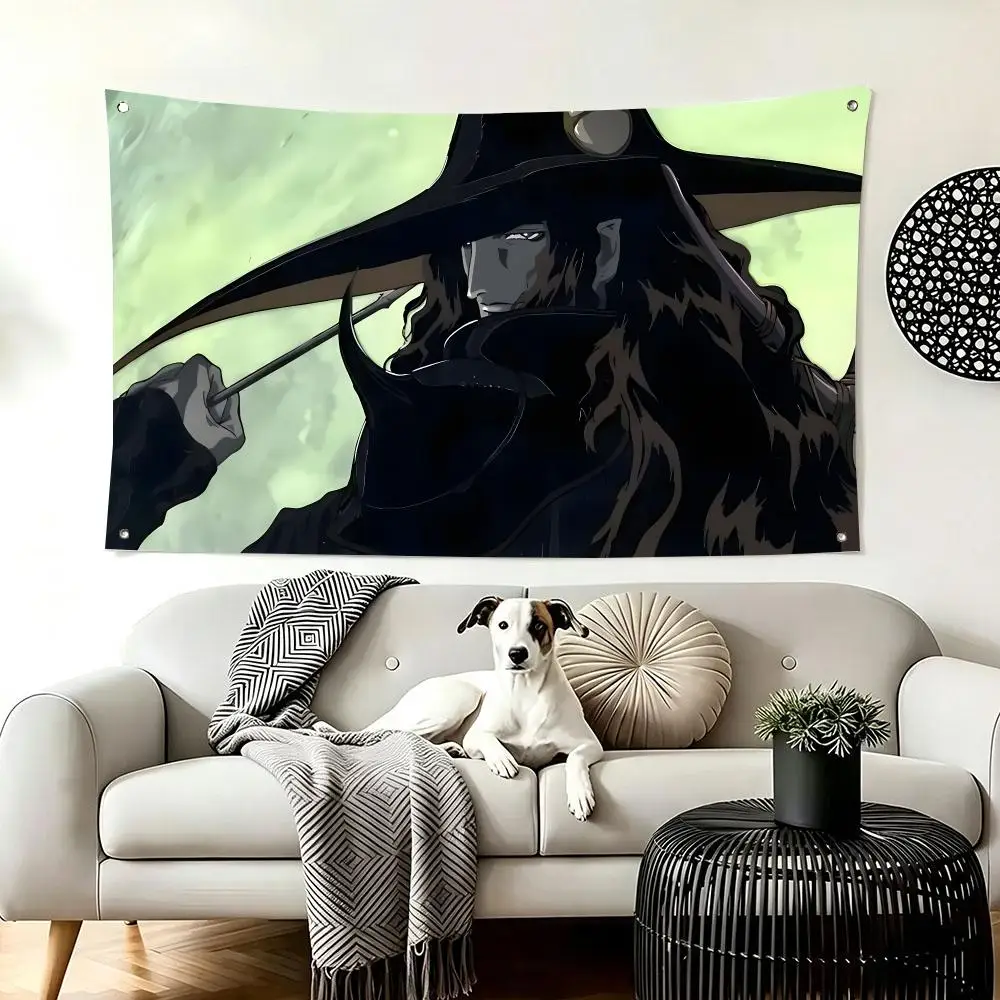 Retro Anime V-Vampire Hunter D Flags  For Living Room Home Dorm Decor Wall Outdoor Camping Party Banner Gifts