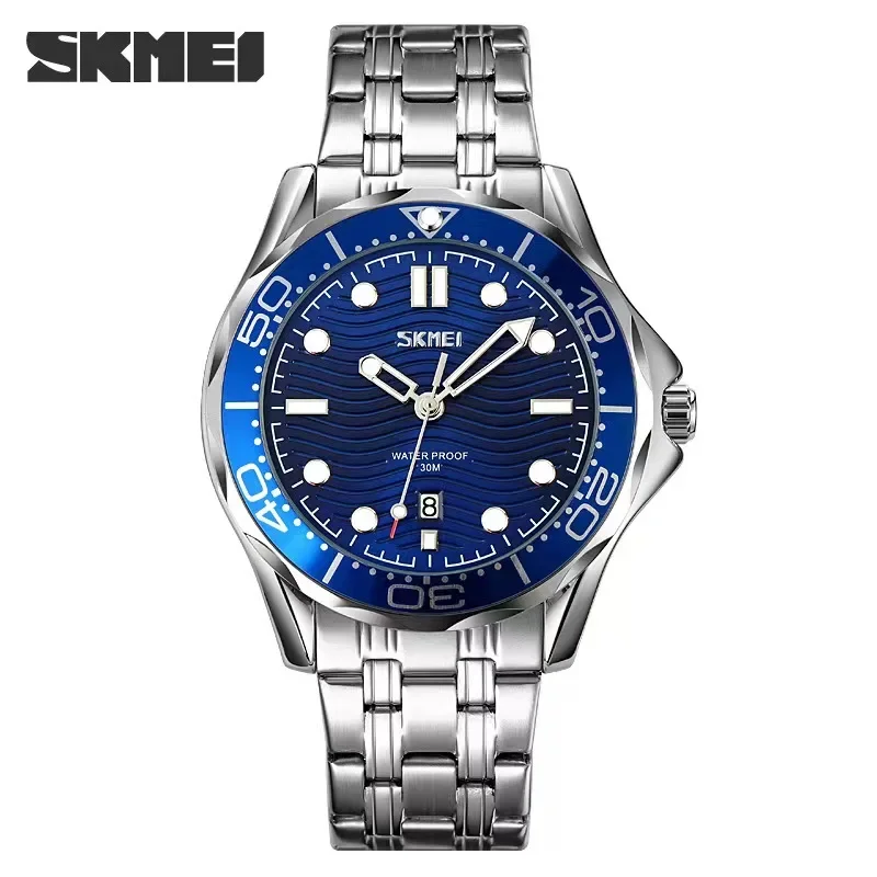 

Skmei Three Dimensional Texture Dial Wristwatch Fashon Date Time Clock Male Reloj Hombre Japan Quartz Movement Men Watches 9276