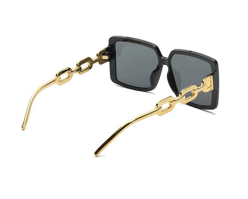 Personalisierte Hip-Hop-Ketten-Sonnenbrille, modische quadratische Brille mit großem Rahmen, trendige Sonnenbrille für Straßenfotografie 18126 – Detail 9
