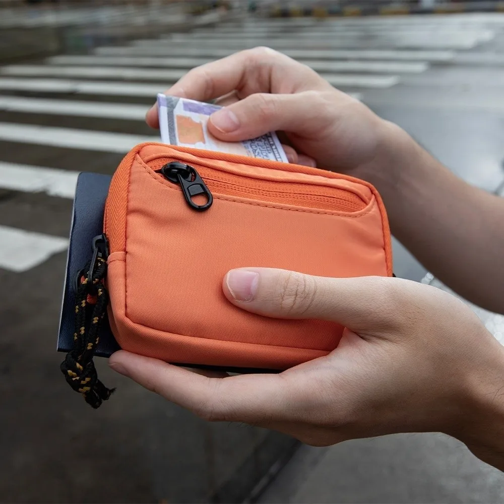 Portable Mini Coin Bag Nylon Solid Color Money Holder Small Wallet Women