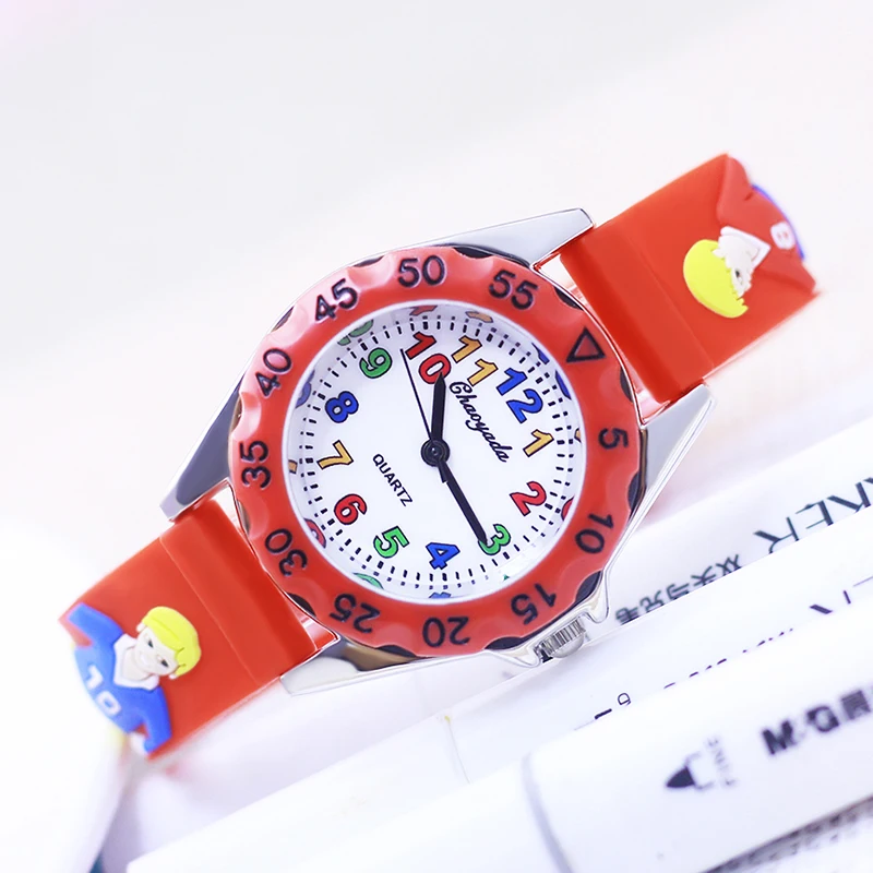 new children's boys gilrs 3D cartoon football quartz watches football match number8 number10 Player souvenir electric watches