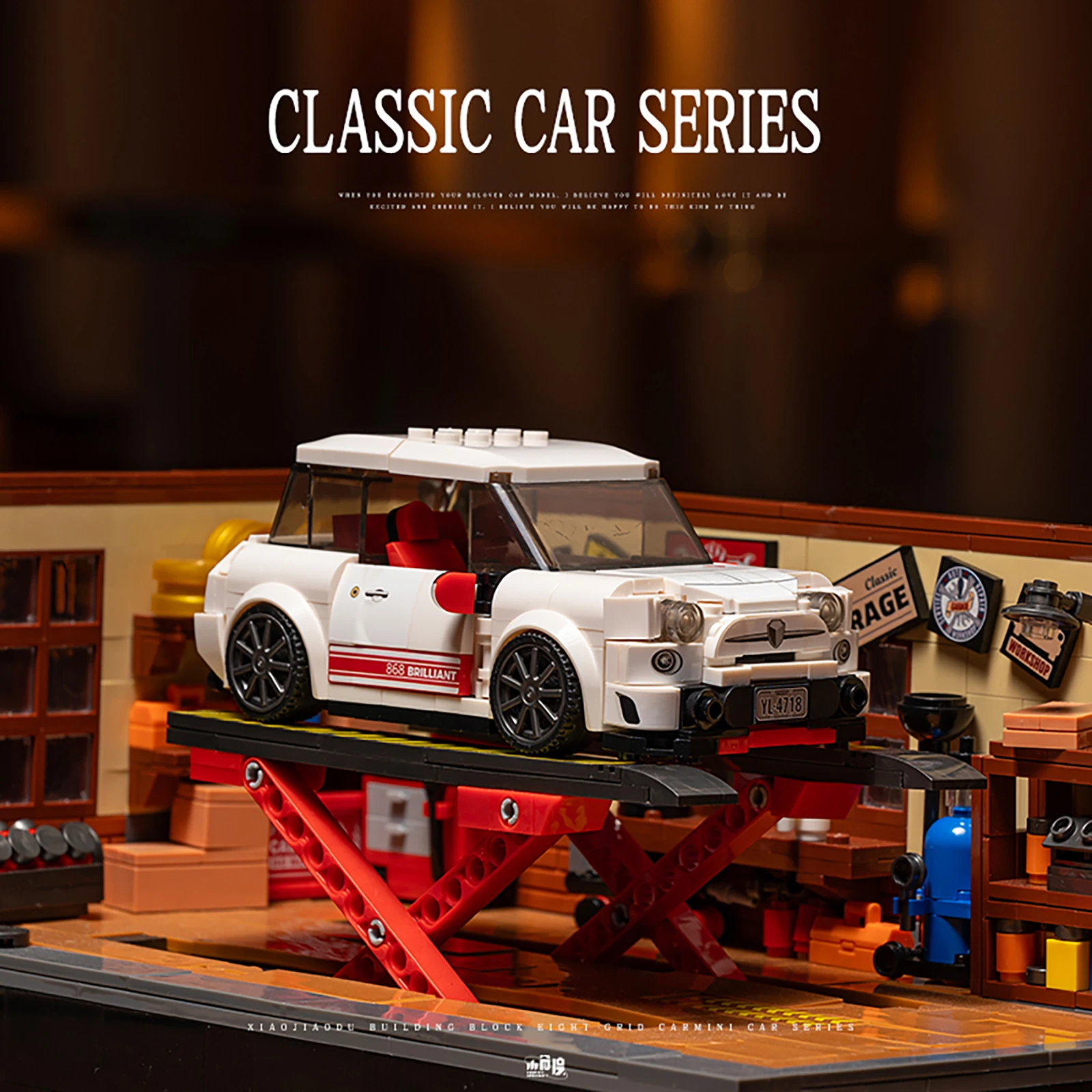 유명 자동차 시리즈 스포츠카 소형 블록 조립 레이싱카 장난감 차량 수집 교육용 모델 브릭 소년 선물