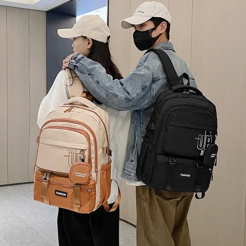 

Fashion Children Backpack With Purse High School Student School Bag Kids Waterproof Large Capacity Schoolbag Teenager Canvas Bag