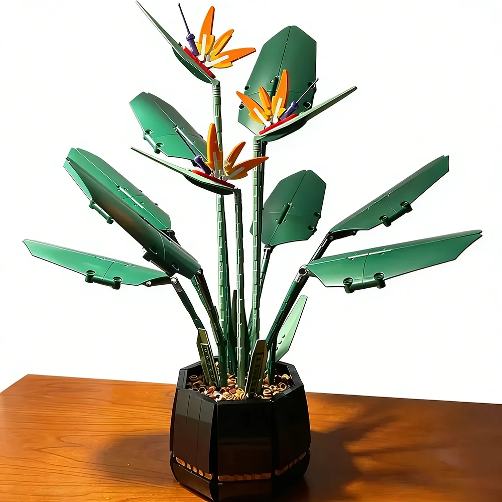 2026 10289 Décoration d'intérieur Bouquet Cadeaux de fête Oiseau du paradis Blocs de construction Modèle Cadeaux d'anniversaire de Noël pour enfants