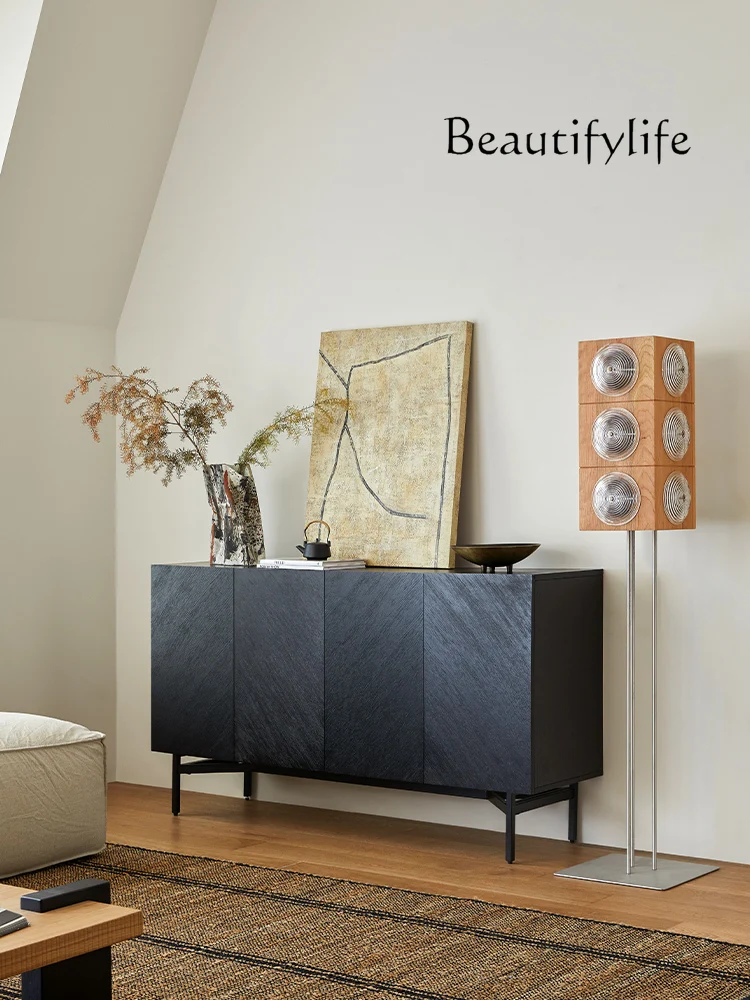 

Американский Ретро Современный телефон с роскошным рисунком в виде рыбьей косточки, деревянный обеденный шкафчик, шкаф для хранения в гостиной