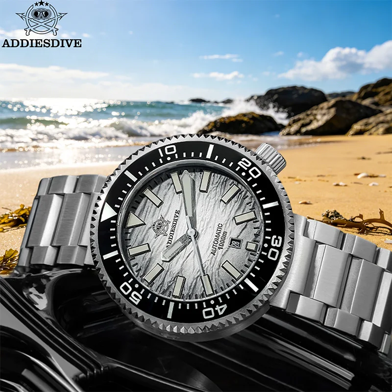 

ADDIESDIVE Advanced Men's Automatic Mechanical Watch Japan 8215 Sapphire Glass Luminous Stainless Steel 1000m Diving Watches New