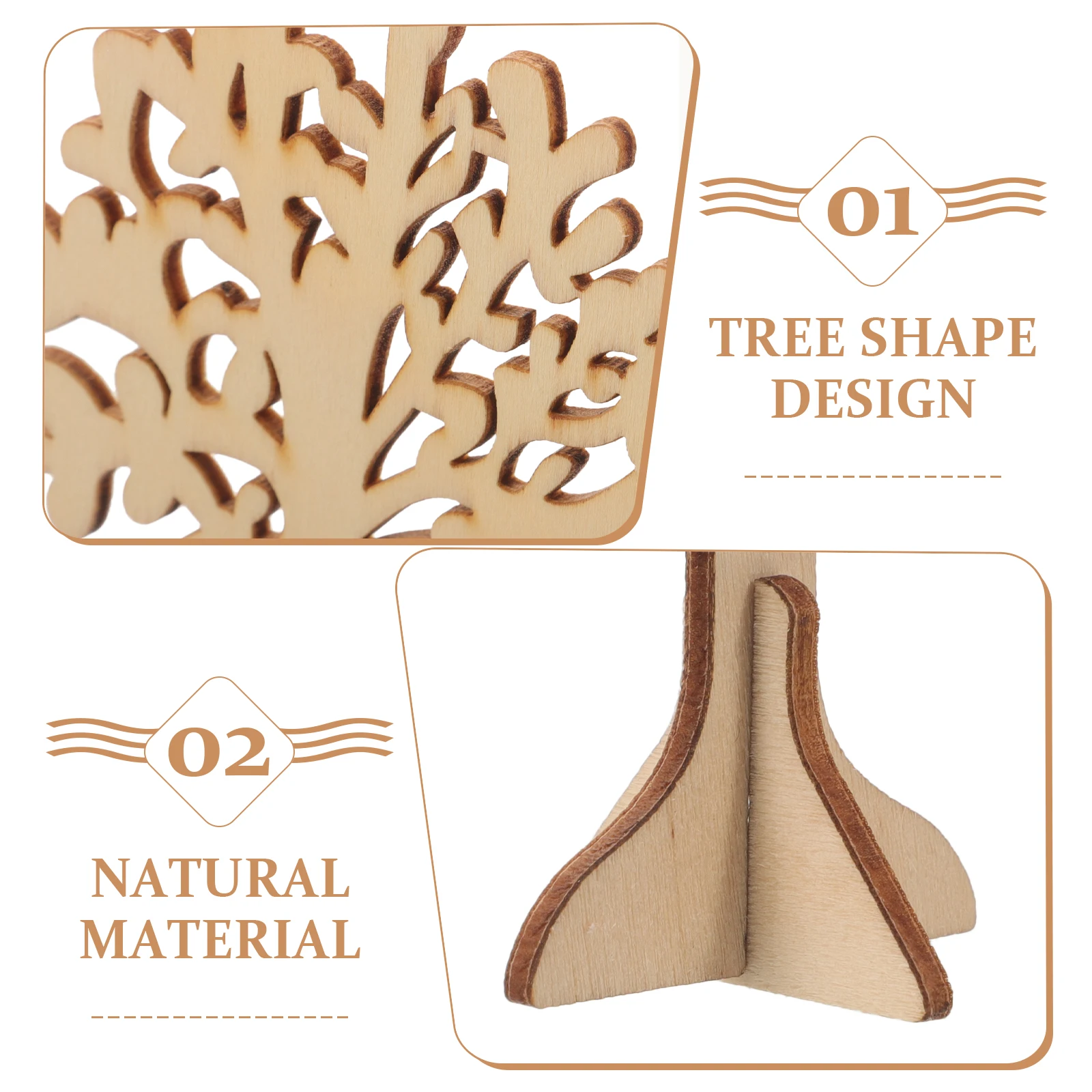 

3 Pcs Slices Tree Shaped Ornaments Natural Tree Cutout Wood Discs Wood DIY Craft Unfinished Paintable 8cm Size