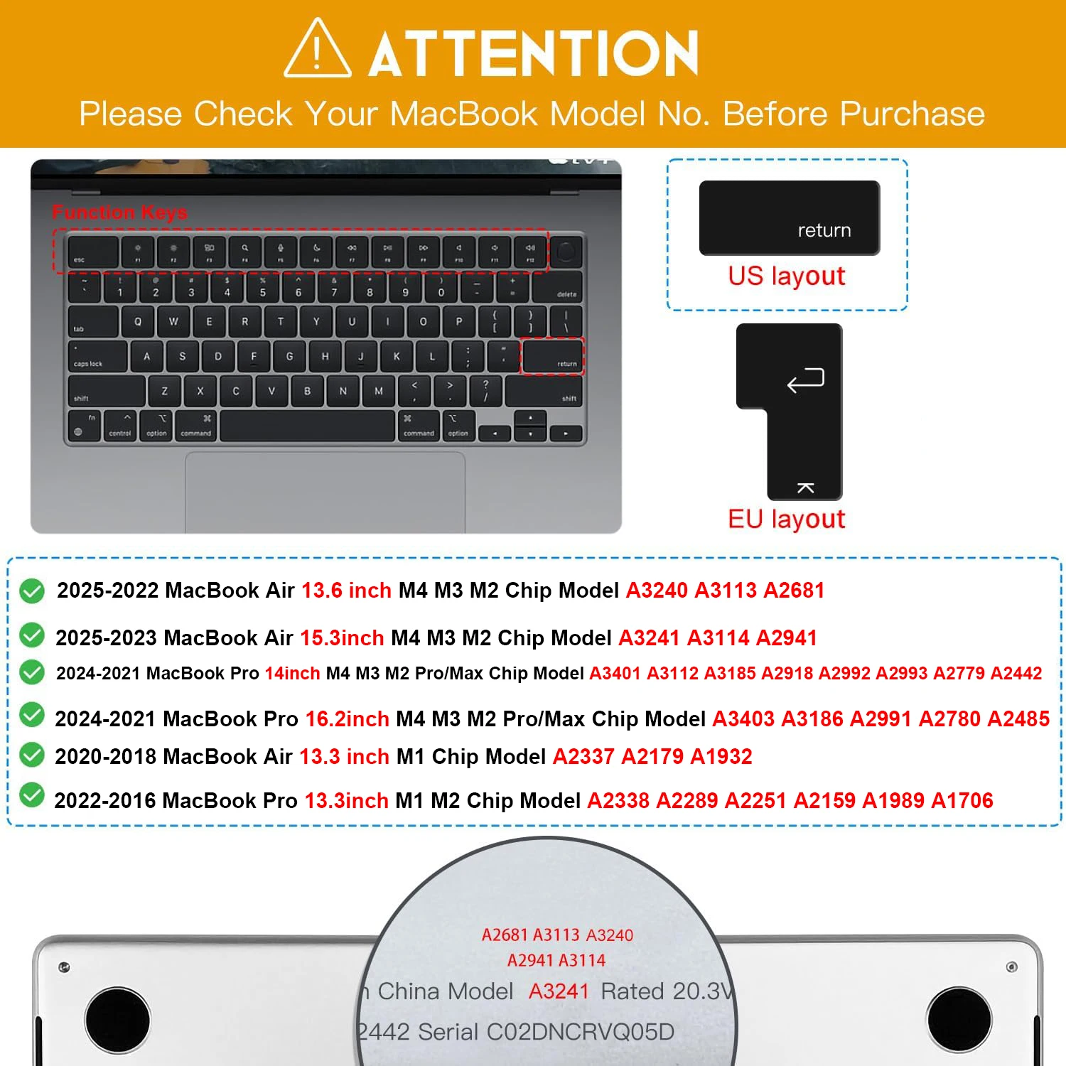 2pcs Super Crystal Clear Case Compatible With MacBook Pro 14 inch M5 M4 M3 M2 M1 Pro Max Chip, Crystal Clear Case+Keyboard Cover