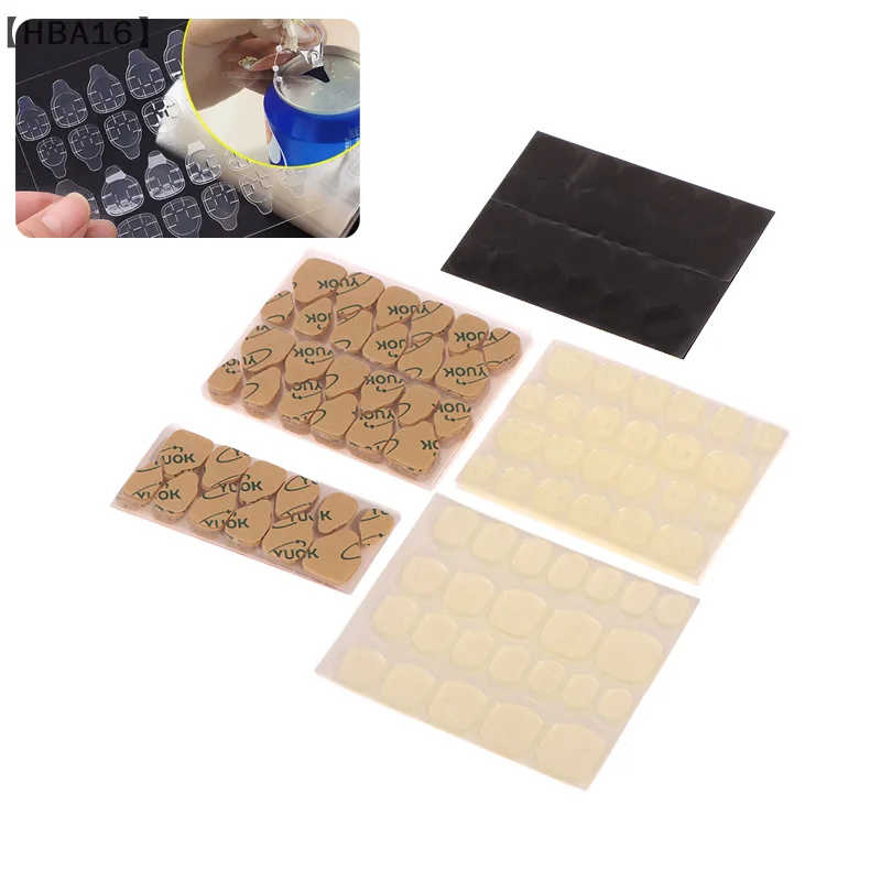 1/10 Sheets Nail Adhesive Tabs Environmentally Waterproof Double-Side Nail Glue Sticker, For False Nails Press On Nails