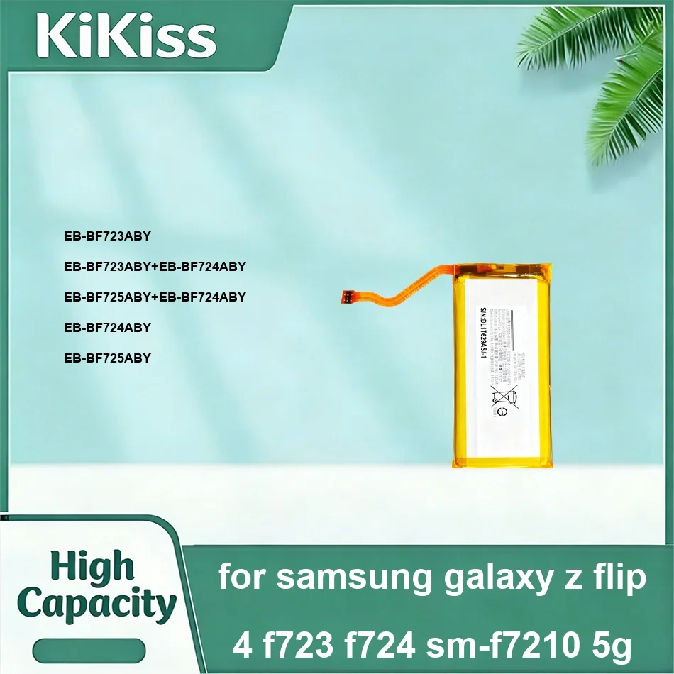 Battery For Samsung Galaxy z Flip 4 F723 F724 SM-F7210 5G EB-BF724ABY EB-BF723ABY+EB-BF724ABY EB-BF725ABY+EB-BF724ABY