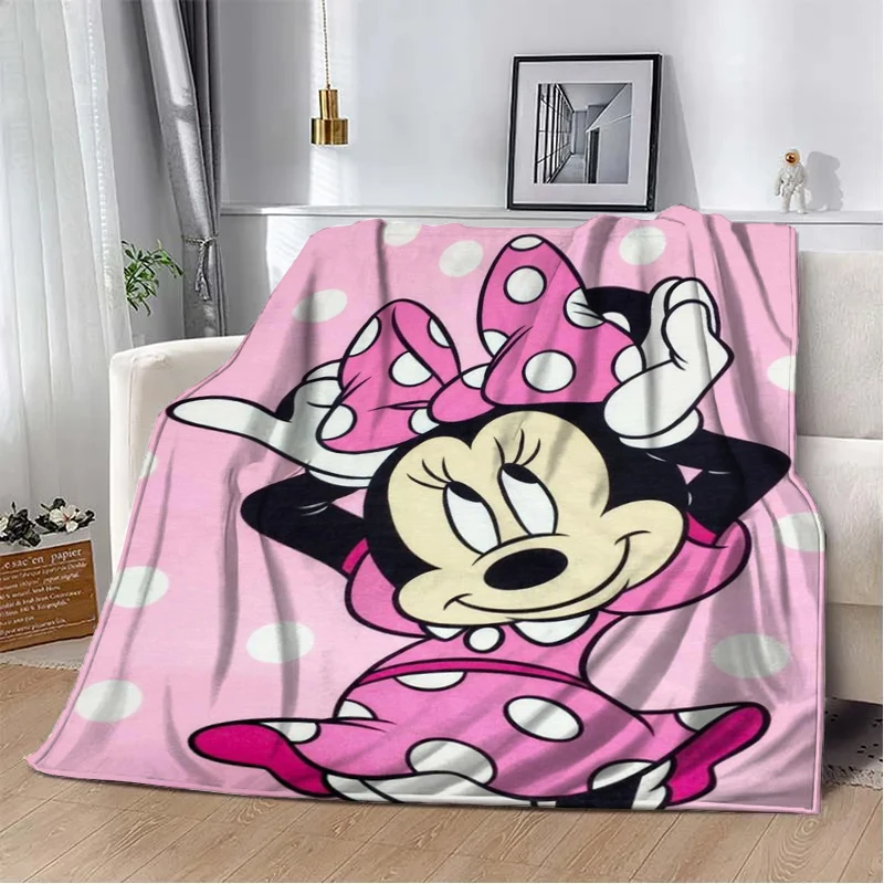 

Mickey Mouse Printed Blanket Flannel Fluffy Winter Throw Camping Blankets for Bed Children Sofa Throw Picnic Thin Blanket Gifts