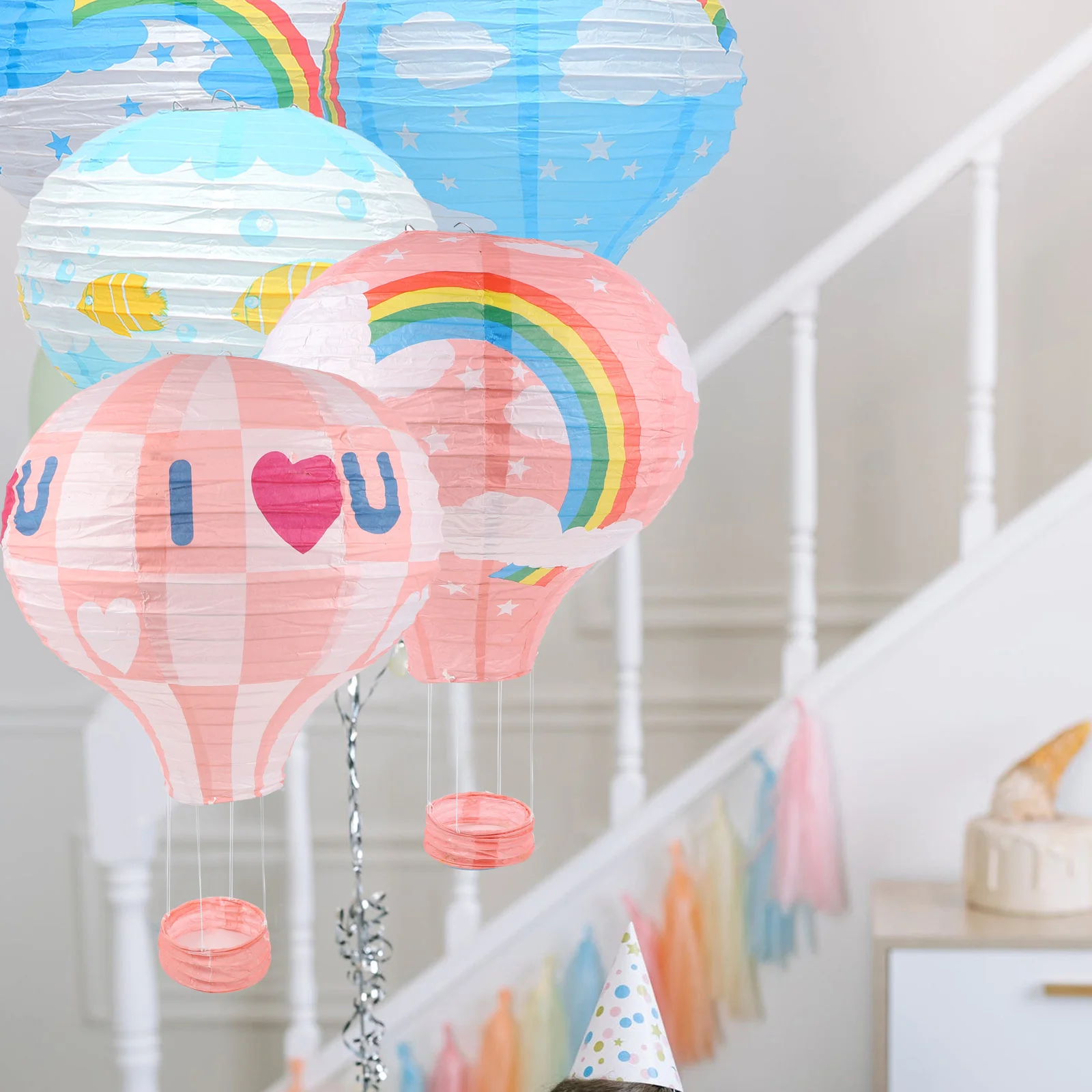 

10Pcs 12 Inch Hanging Wedding Rainbow Hot Party Decorations ballons