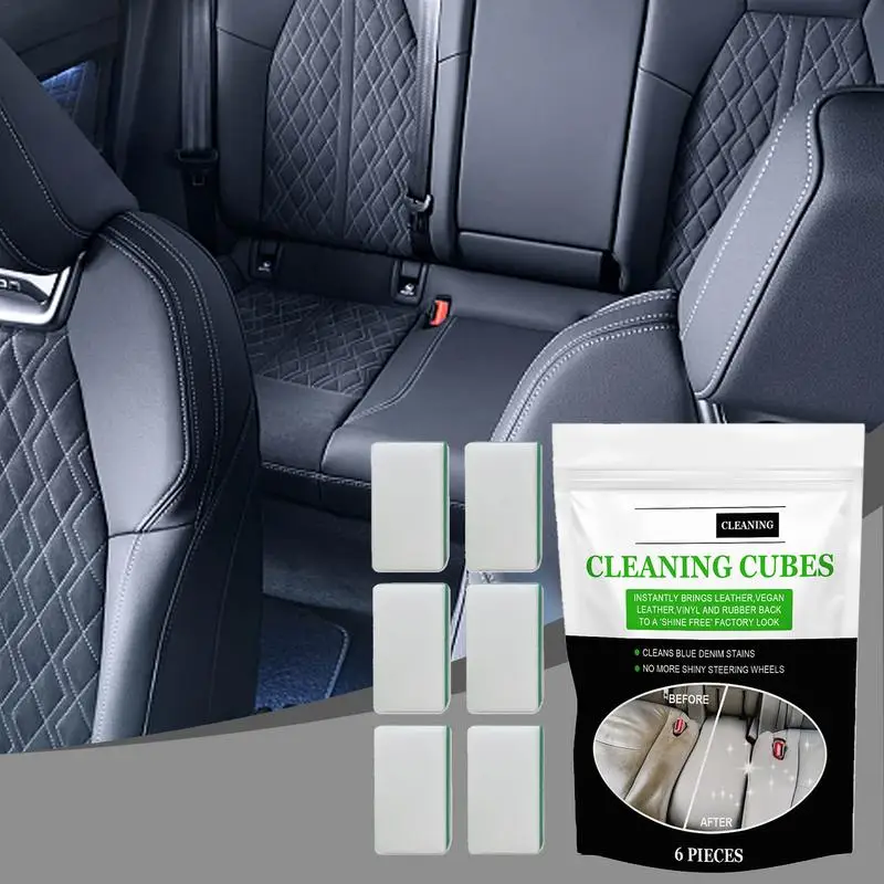 Car Wash Sponges Non Scratch 6X Reusable Car Washing Sponge Leather Cleaning Shoe Polish Sponge Leather Conditioner Applicator