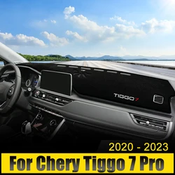 Car Dashboard Cover Avoid Light Pad Sun Shade Anti-UV Carpets Non-Slip Mat Accessories For Chery Tiggo 7 Pro 2020 2021 2022 2023