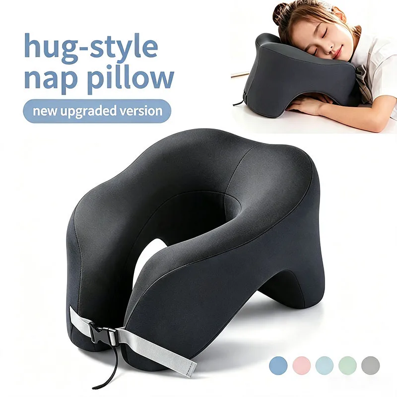 Memory Foam U‑Shape Neck Pillow Travel Airplane Sleeping Pillow Soft Cervical Head Neck Support Pillow For Car Office Nap Rest