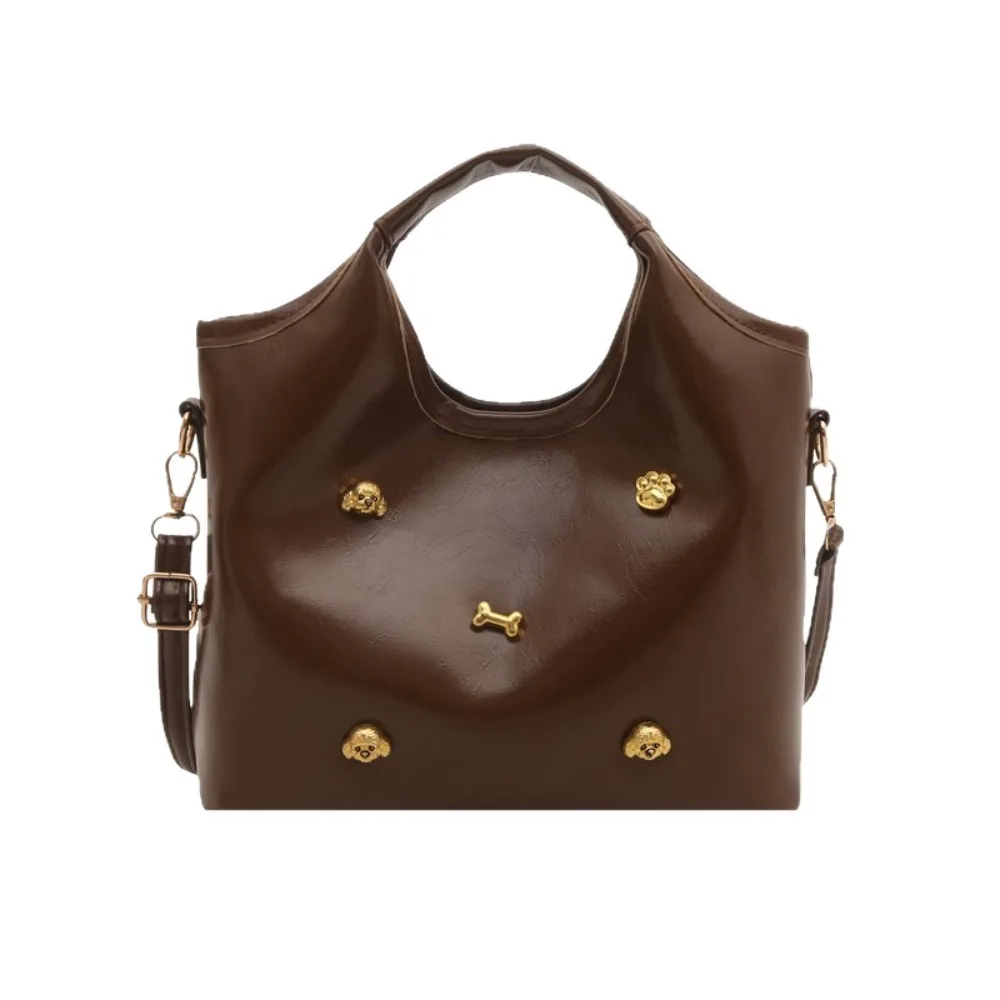 

Fashion Korean Style Casual Shoulder Bag Tote Leather Crossbody Buckle Bag Water-resistant Leisure Women's Rivets Handbag Ladies