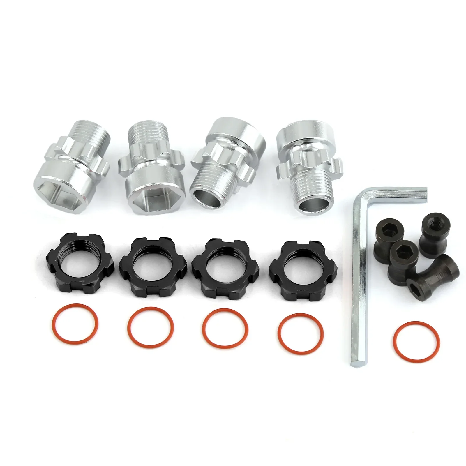 Metal 12Mm To 17Mm Splined Wheel Hex Hub Adapter For Trxs Slash2wd Rustler Stampede Bandit 4WD RC Car Parts