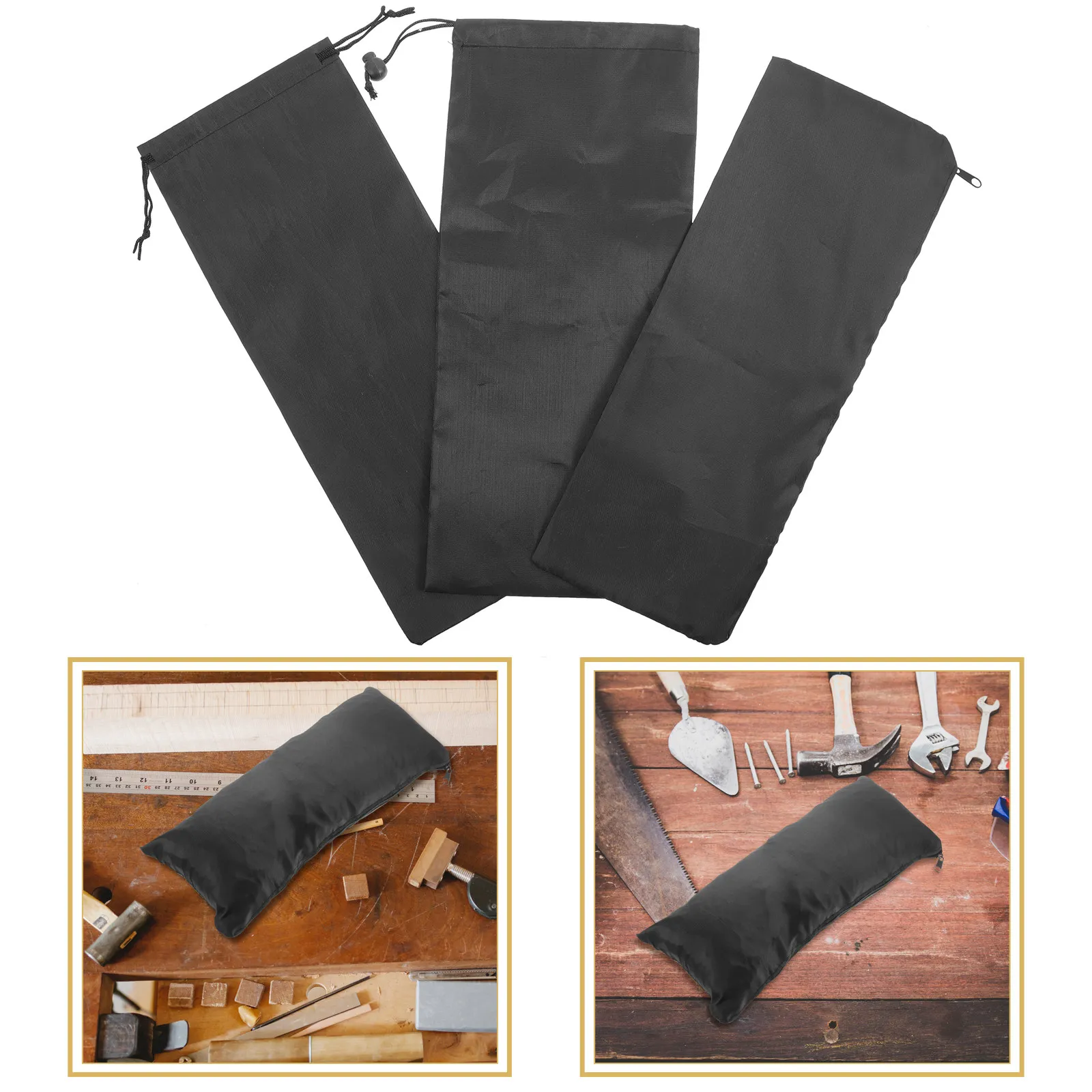 

3Pcs Reusable Outdoor Tool Bags Cloth Zipper Organizer for Electrician Builders Bbq Utensil Storage Grill Tool Holder