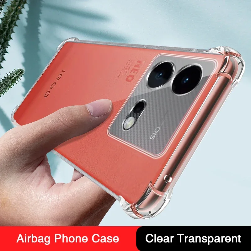 

Airbag Shockproof Phone Case for VIVO iQOO Neo8 Neo 8 Pro 8Pro 5G Original Clear Silicone Thin Back Covers Anti Knock Simplicity