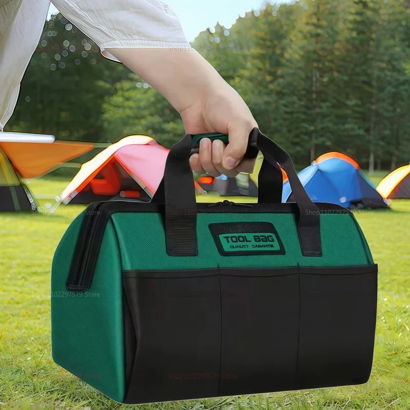 New Square Bag with 30% More Capacity Waterproof Multi Pockets Organizer Pouch Electrician Tools Bucket Laoa