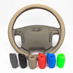 Car Silicone Steering Wheel Protection Cover Universal Anti-Slip Elastic Silica Gel Covers Auto Interior Decorative Accessories