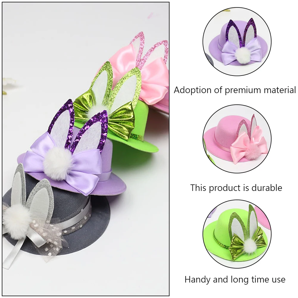 

4pcs Easter Headdress Rabbit Ear Hat Hairpin Bright Durable Premium Material Party Masquerade Ball Decoration Exquisite Hair