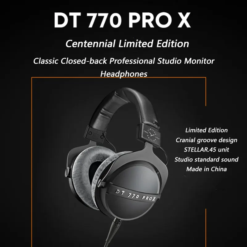 Beyerdynamic DT 770 Pro X Closed Back Studio Earphones with STELLAR.45 Driver for Recording and Monitoring