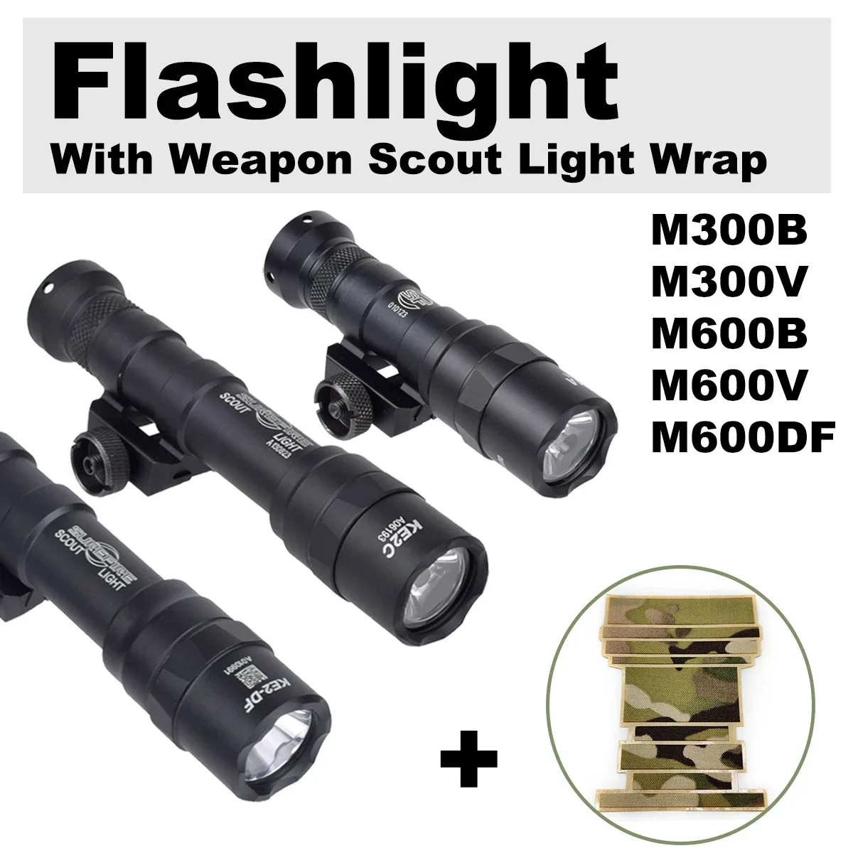 Tactical Zenitco Perst 4 Surefire M300B M600B Flashlight With Wrap Sticker Fit M300V M600V Protect Optical Sticker Adjust Ligvht