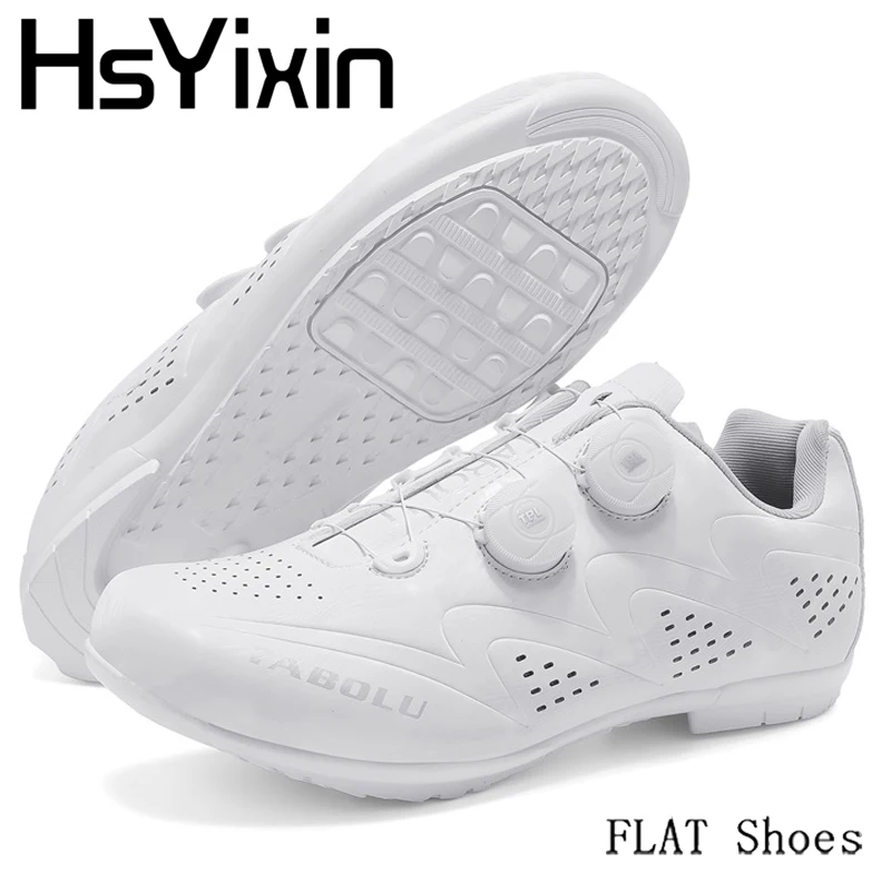 

New Cycling Shoes HsYixin Flat Bike Shoes Men's and Women's Breathable Non-Slip Rubber Big Sole MTB, Cycling Shoes