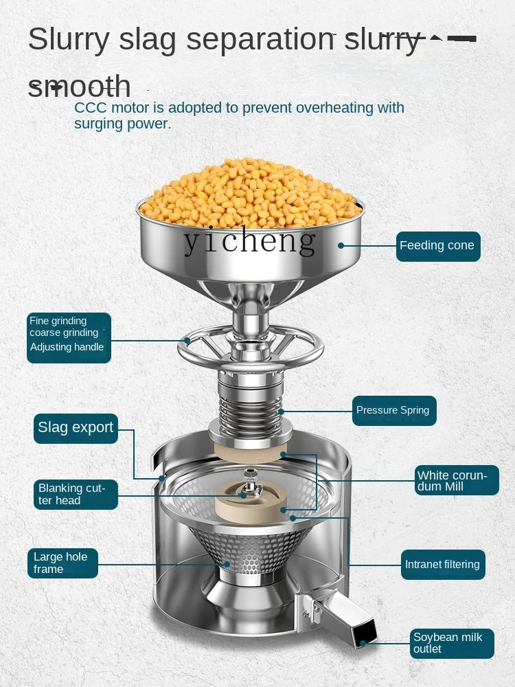 ZF Soybean Milk Machine Commercial Breakfast Freshly Ground Tofu Jelly Maker Automatic Grinding Small Beater