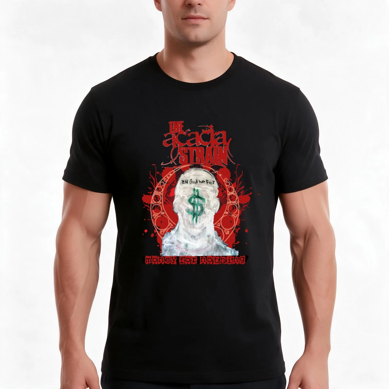 the acacia strain Money For Nothing T-Shirt, Summer Casual Cotton Tee, Oversized Streetwear Tops, Vintage Graphic Print