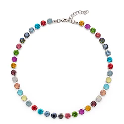 2023 New Trendy 8mm Colorful Zircon Diamond Necklace For Women Handmade Crystal Choker Gift