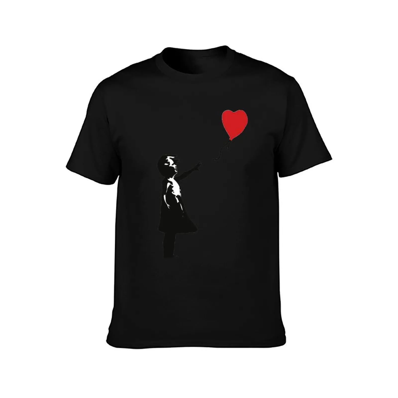 Bansky Girl with Baloon T-Shirt Odor Resistant Short Sleeve Top T-Shirt