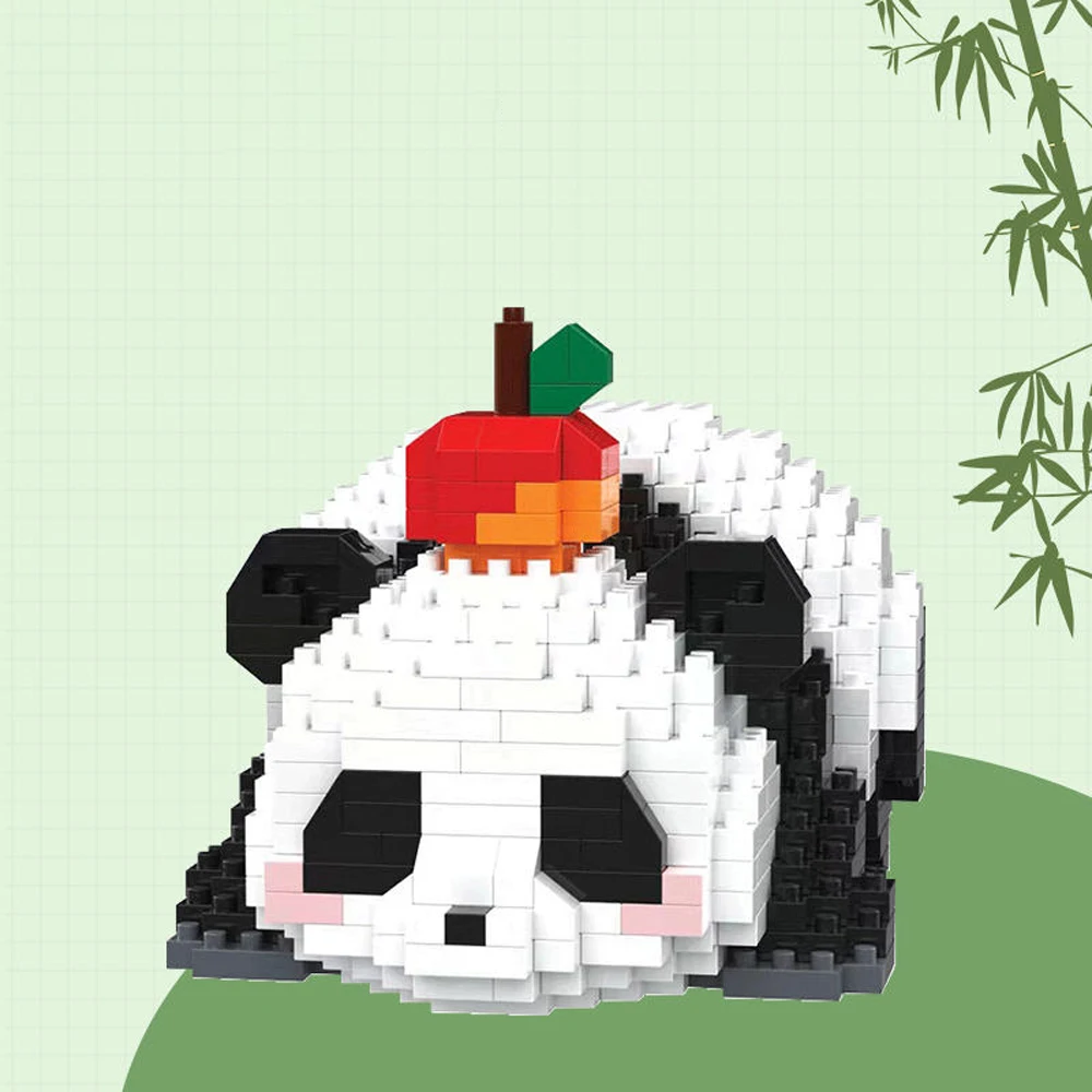 DIY Panda Model Building Blocks Set: Adorable Display Piece, Fascinating Construction Toy, Ideal Gift for Animal Lovers