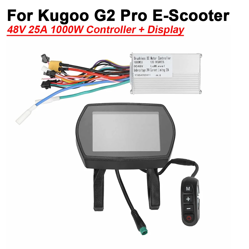 48V 25A 1000W Brushless Motor Controller & Display Switch Set for Kugoo G2 Pro Electric Scooter Repair Spare Part