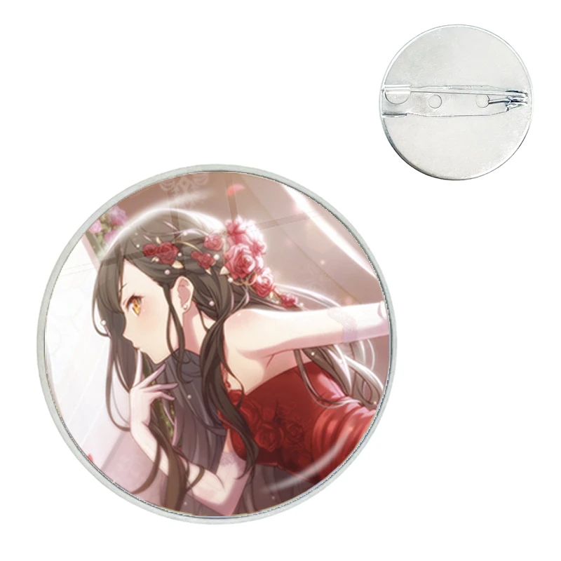 Project SEKAI Anime Shiraishi An Vivid BAD SQUAD Pin Glass Dome Badge Brooch Pins For Lover Girl Friends